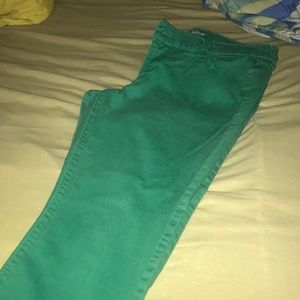 Old Navy Rockstar Green Jeans